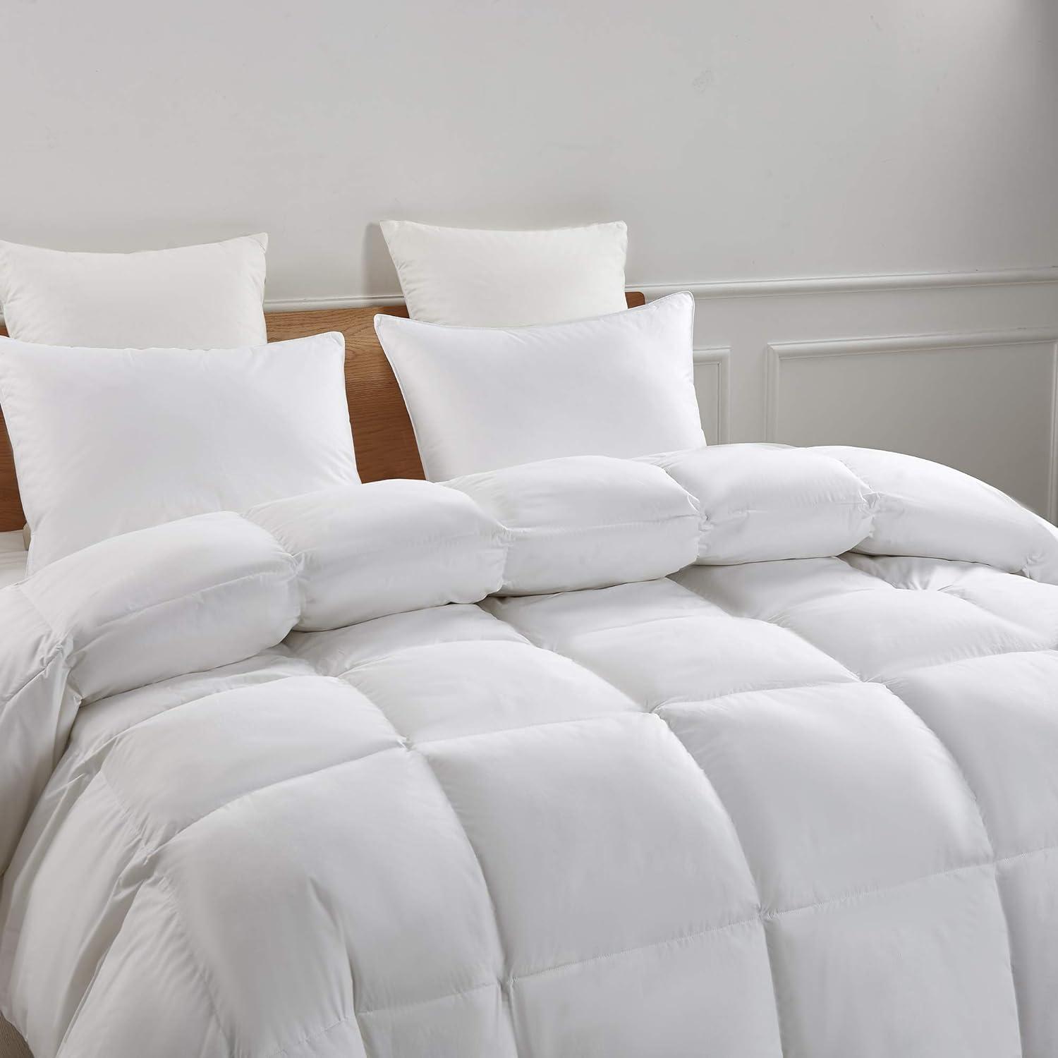 Full White Goose Down Cotton Bedspread