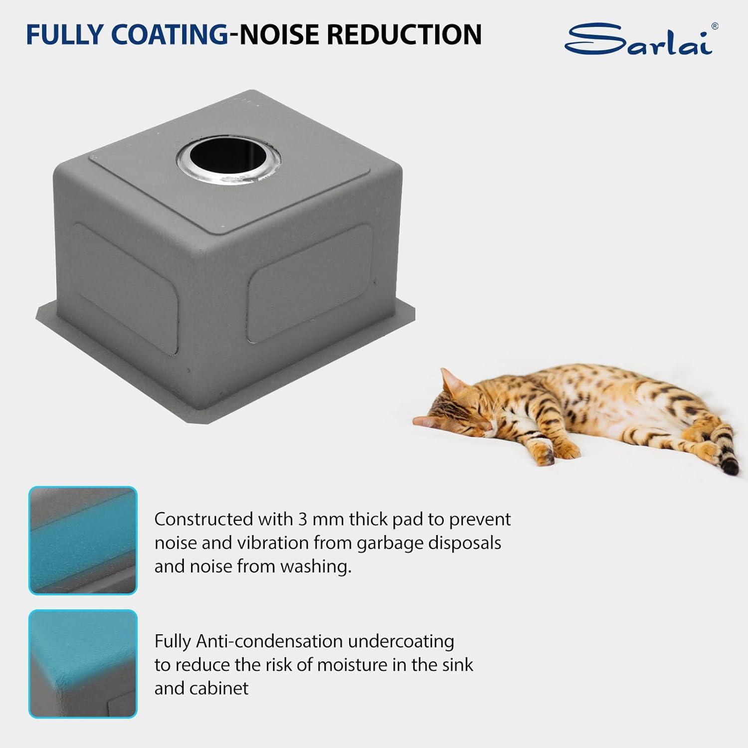 Sarlai 27 Undermount Kitchen Sink - 27 x 18 Kitchen Sink Undermount Single Bowl 16 Gauge Stainless Steel Under Counter Kitchen Sinks Round Corner Basin