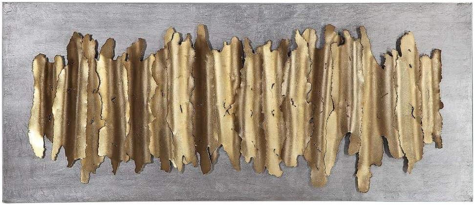 Uttermost Lev 55 1/4" Wide Gold and Silver Metal Wall Art