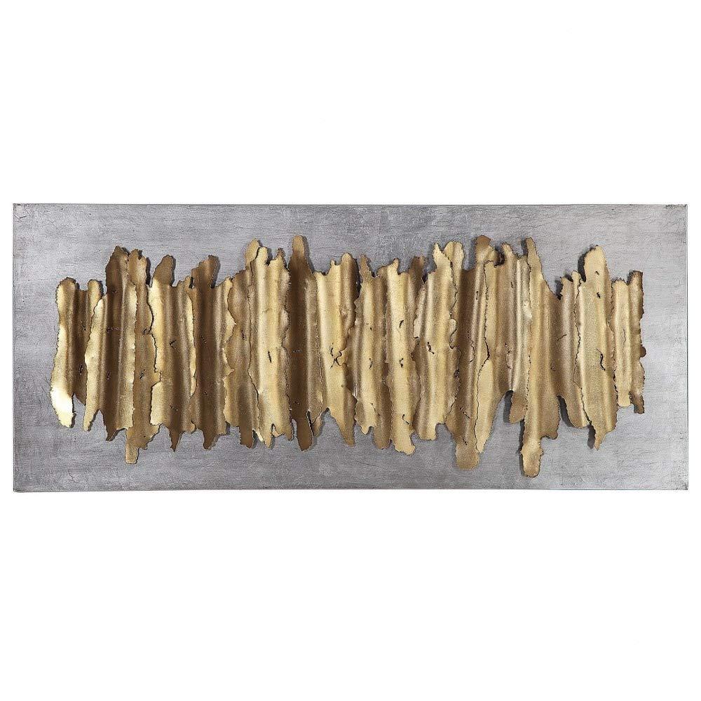 Uttermost Lev 55 1/4" Wide Gold and Silver Metal Wall Art