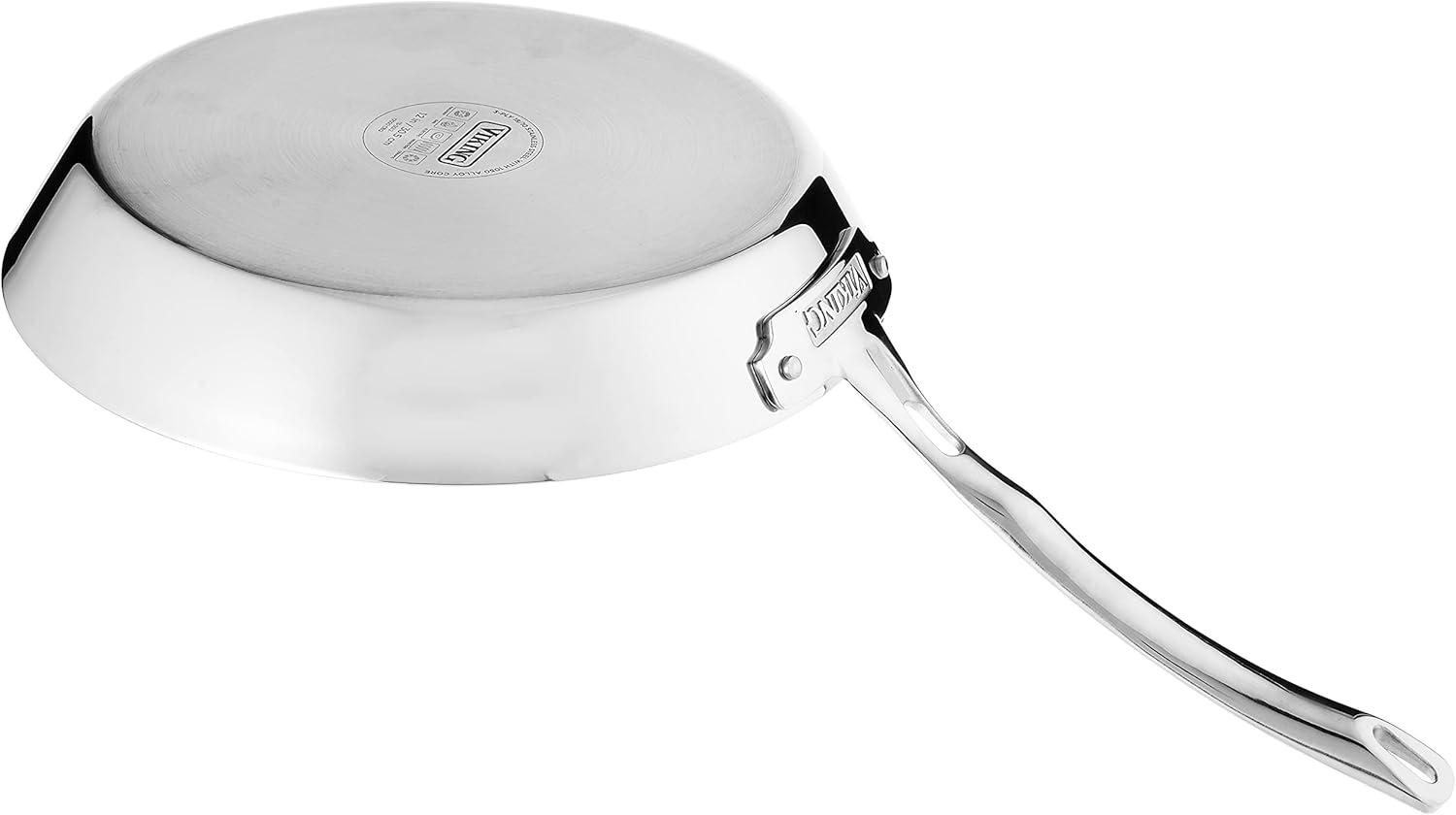 12-Inch Stainless Steel Induction Frying Pan with Lid