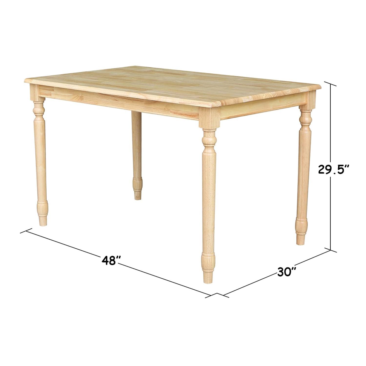 International Concepts 30" X 48"  Solid Wood Top Table