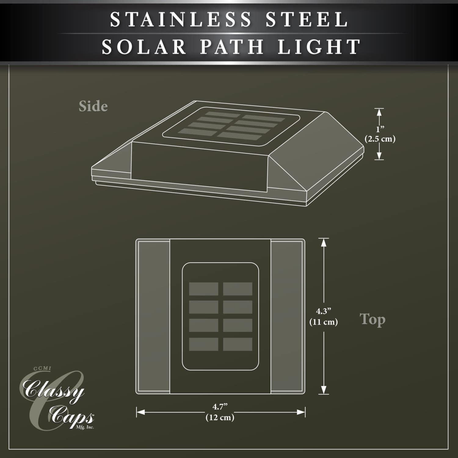 Stainless Steel Solar LED Pathway Light Multipack