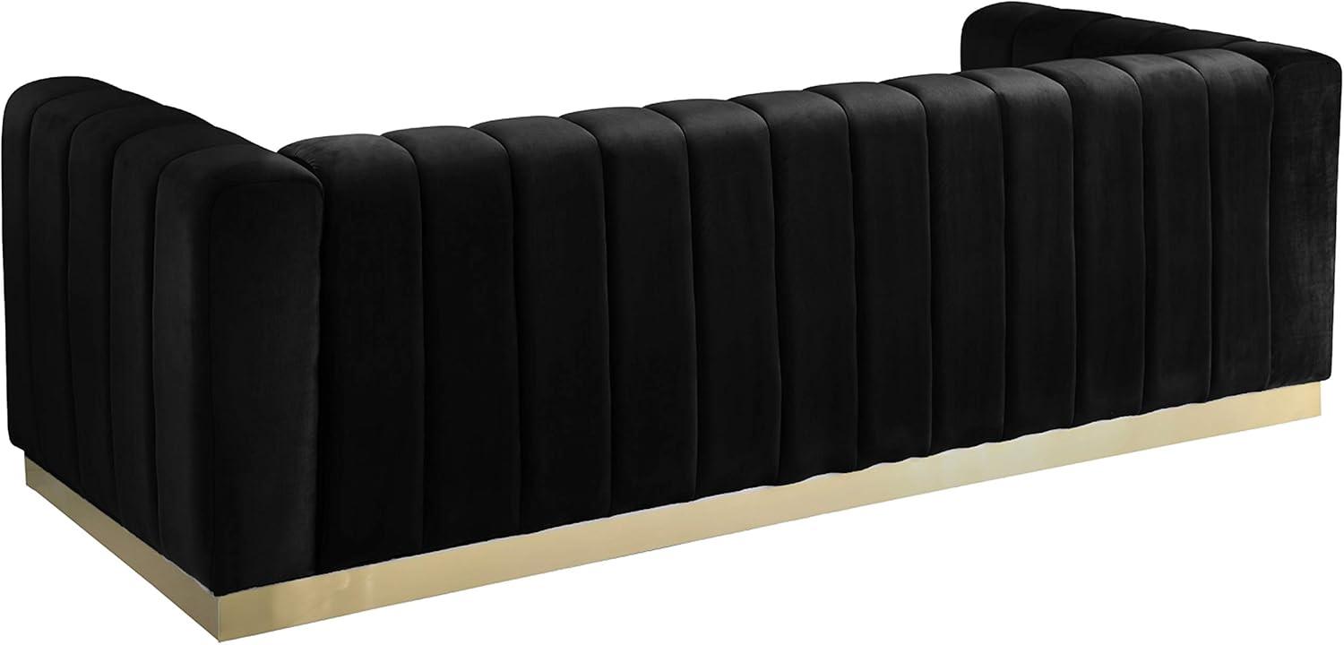 Meridian Furniture Marlon Black Velvet Sofa