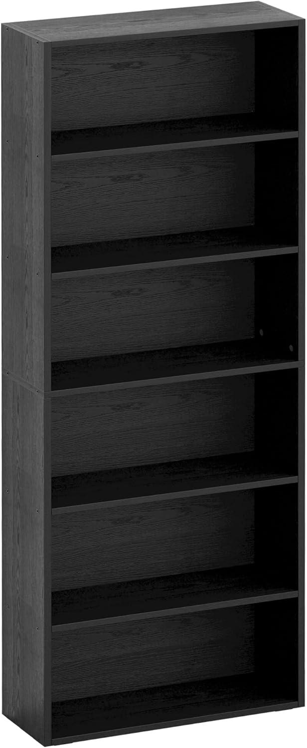 IRONCK Bookcases Floor Standing 6 Tier Shelves 70in Tall for Home Office Industrial Black