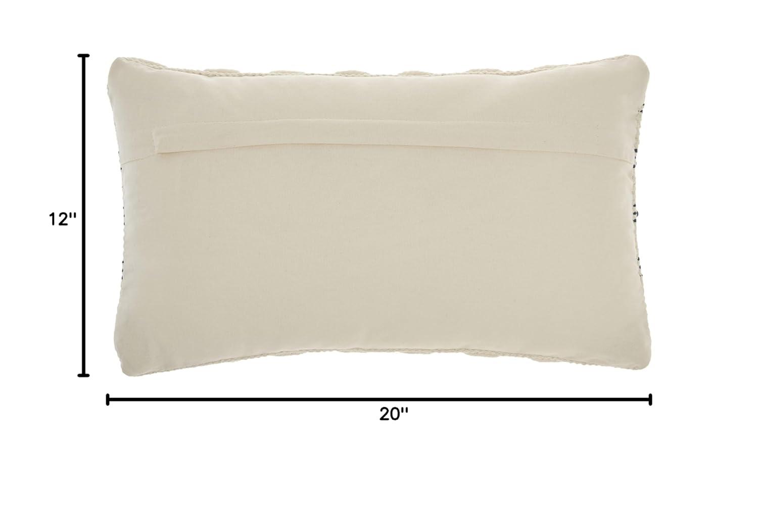 Mina Victory GC384-012020 Textured Cotton Blend Throw Pillow