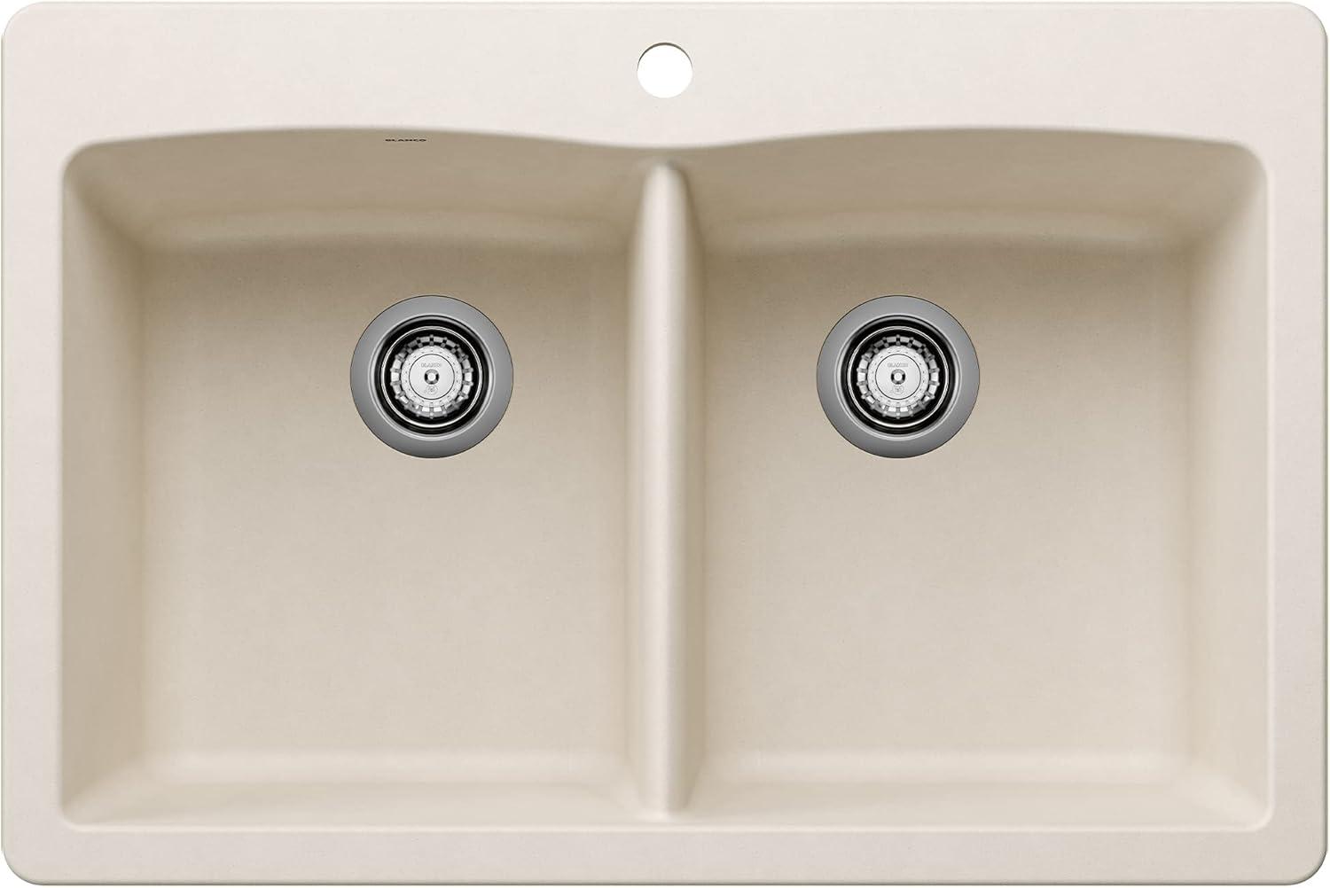 Diamond SILGRANIT 33" L x 22" W Double Bowl Drop-In/Undermount Kitchen Sink