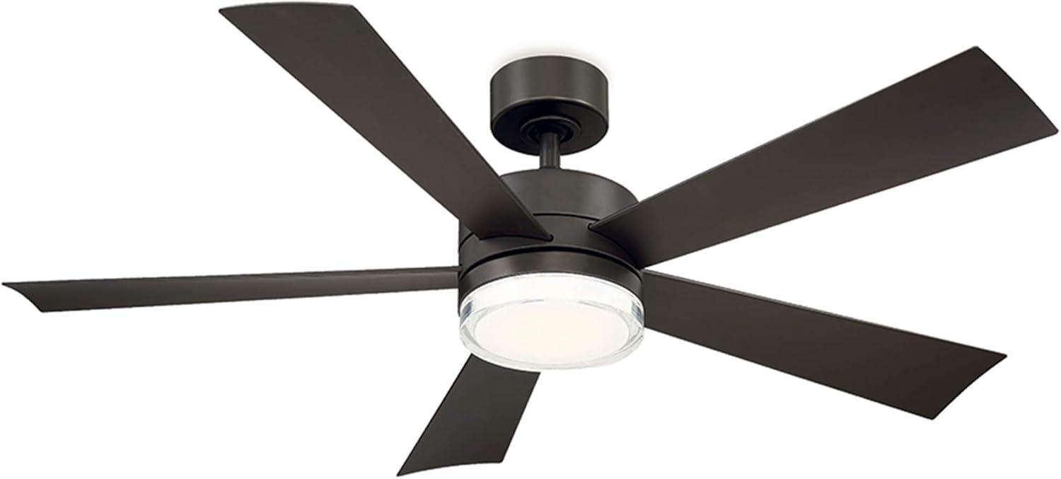 Wynd 5 - Blade Outdoor /Indoor Smart Ceiling Fan with Remote Control and LED Light Kit Included