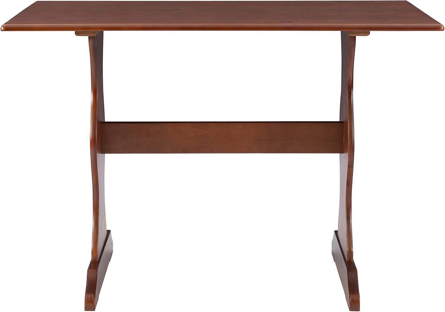 3pc Chelsea Breakfast Corner Nook Dining Table Set Walnut - Linon