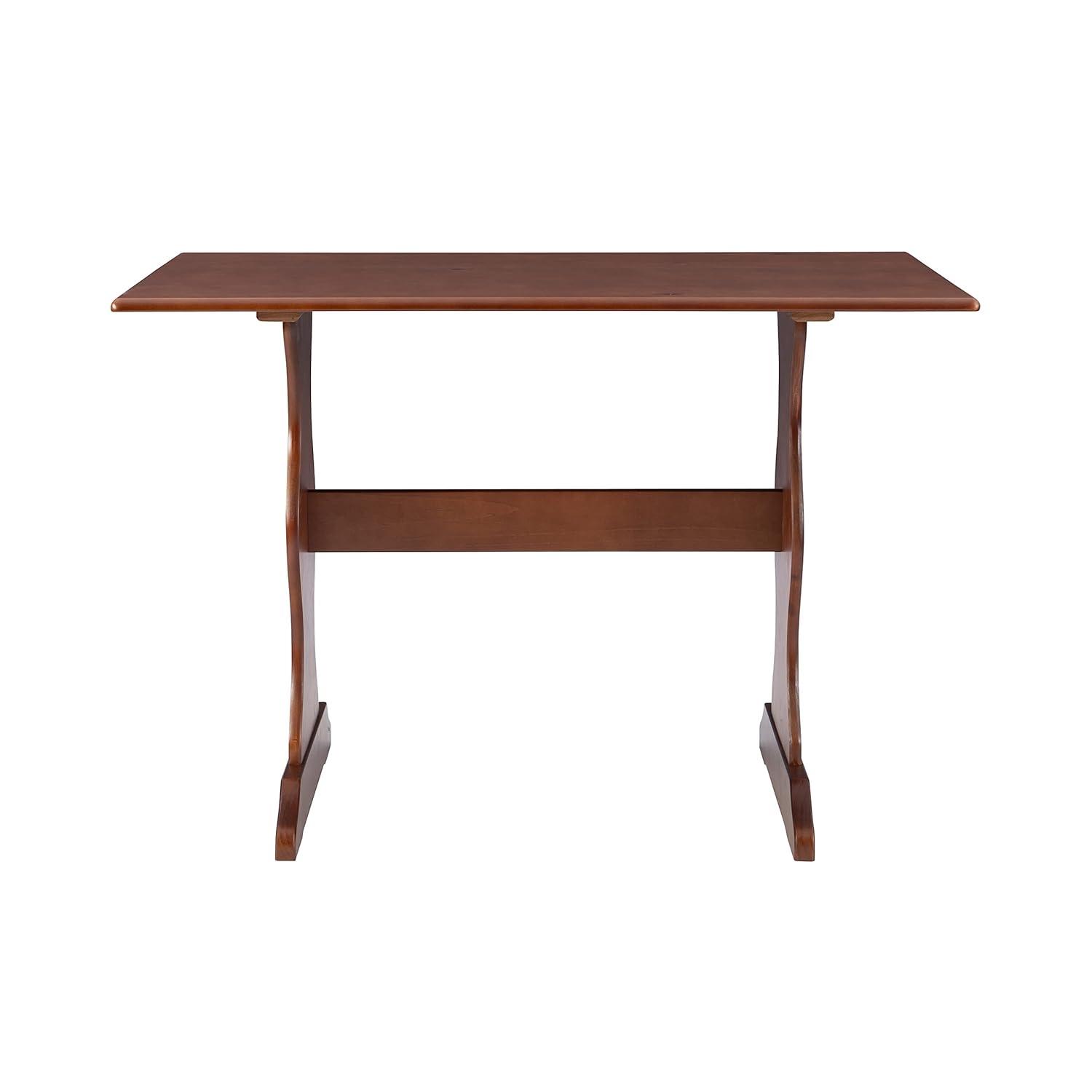 3pc Chelsea Breakfast Corner Nook Dining Table Set Walnut - Linon