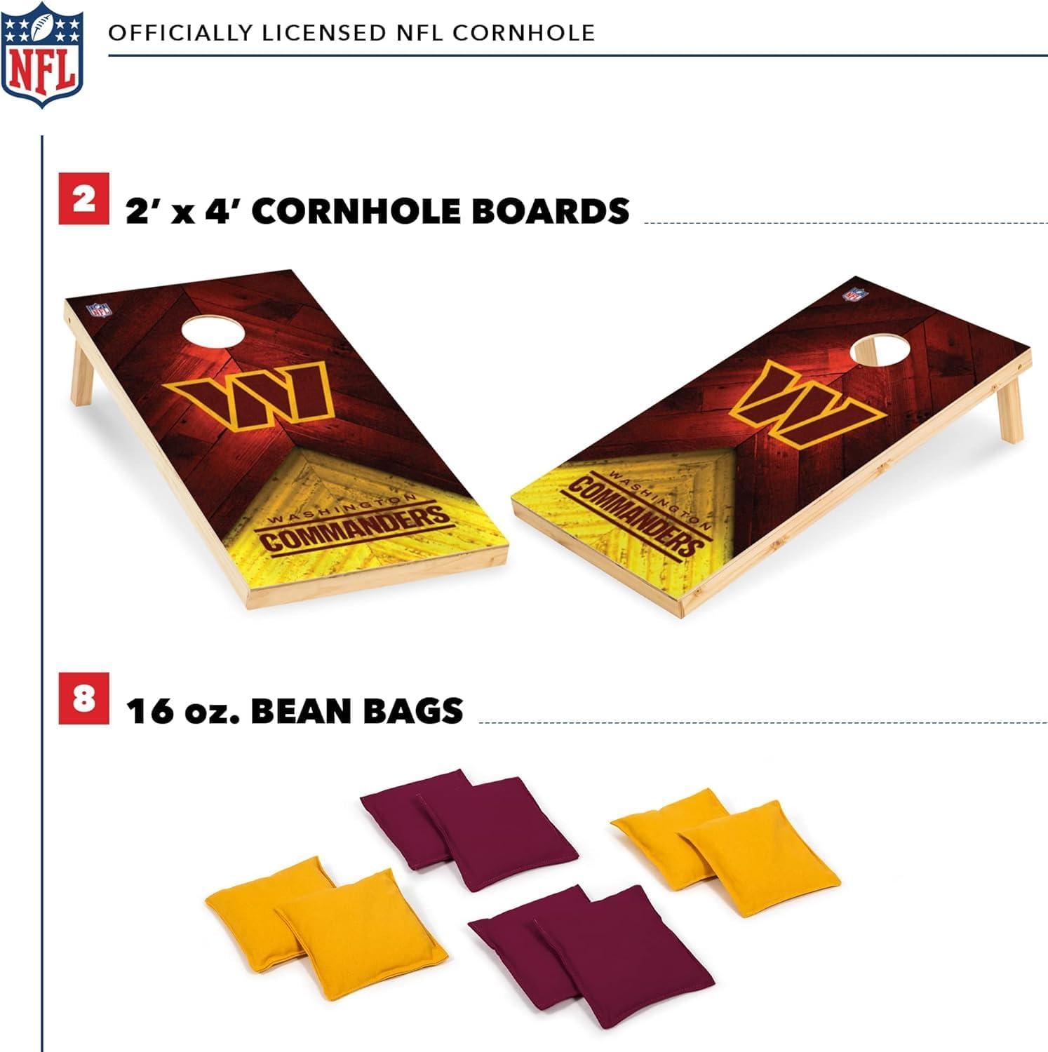 NFL Washington Commanders 2'x4' Wood Cornhole Set