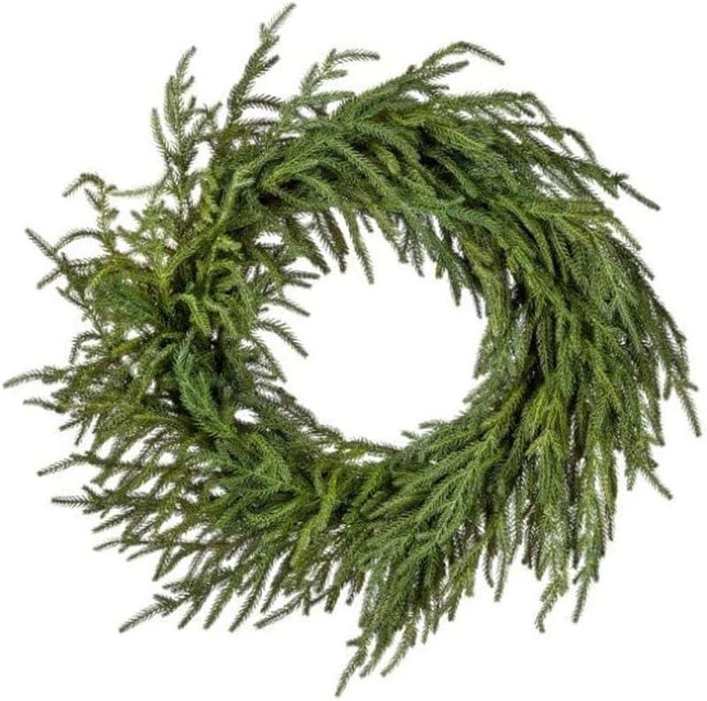 CodYinFI Real Touch Norfolk Pine Wreath - 24"