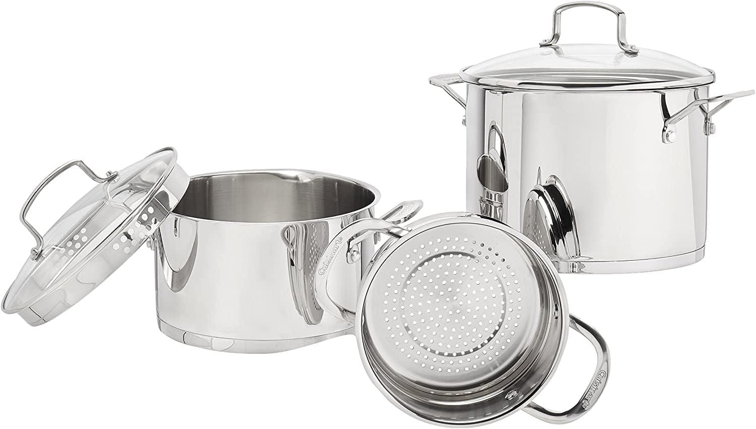 Professional 13-Piece Stainless Steel Cookware Set with Glass Lids