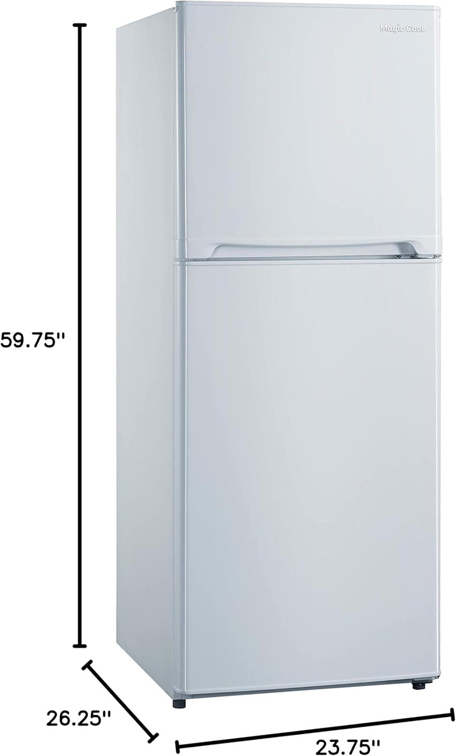 White Smart Energy Star Top Freezer Refrigerator