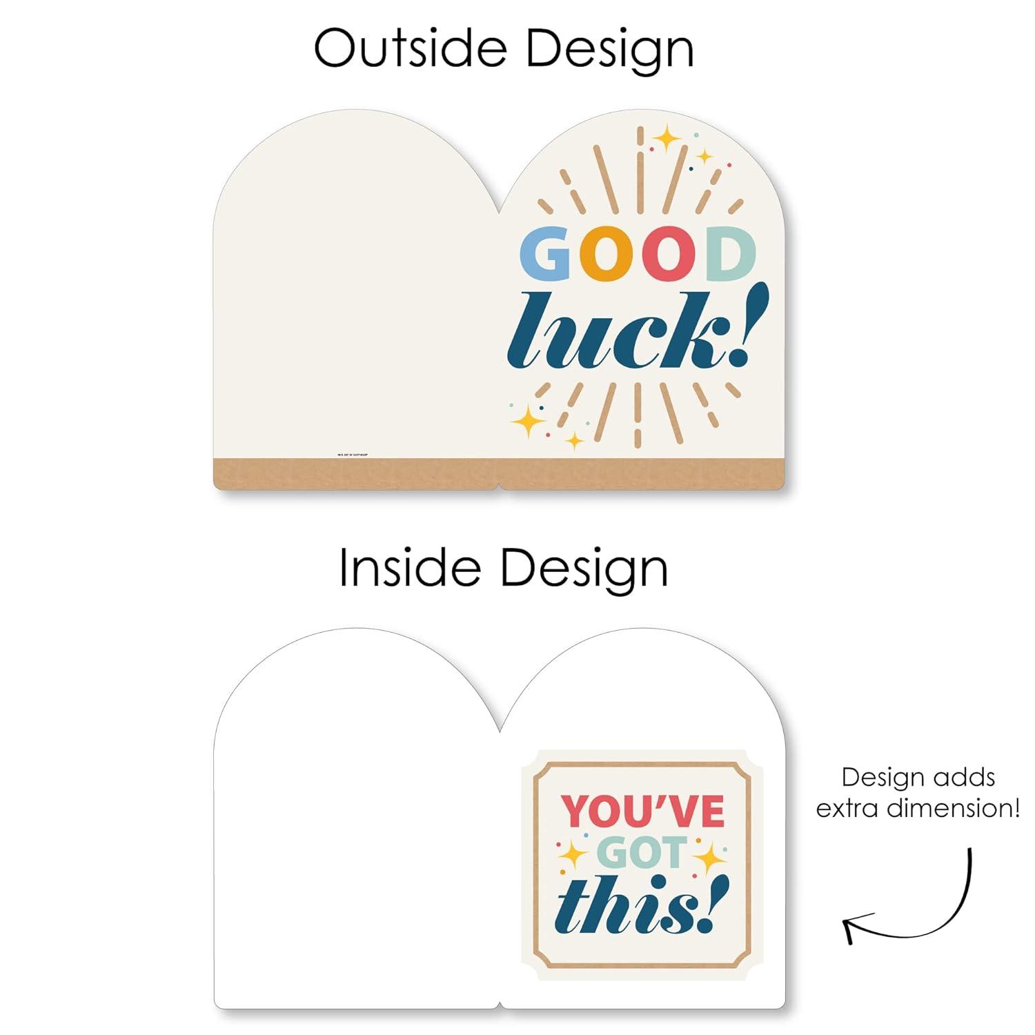 Big Dot of Happiness Good Luck - Encouragement Giant Greeting Card - Big Shaped Jumborific Card - 16.5 x 22 inches