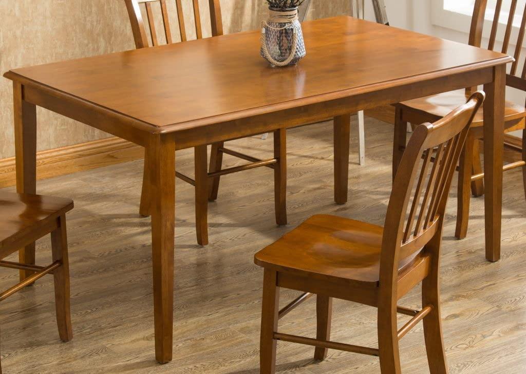 Boraam Shaker Rubberwood Dining Table in Walnut Finish