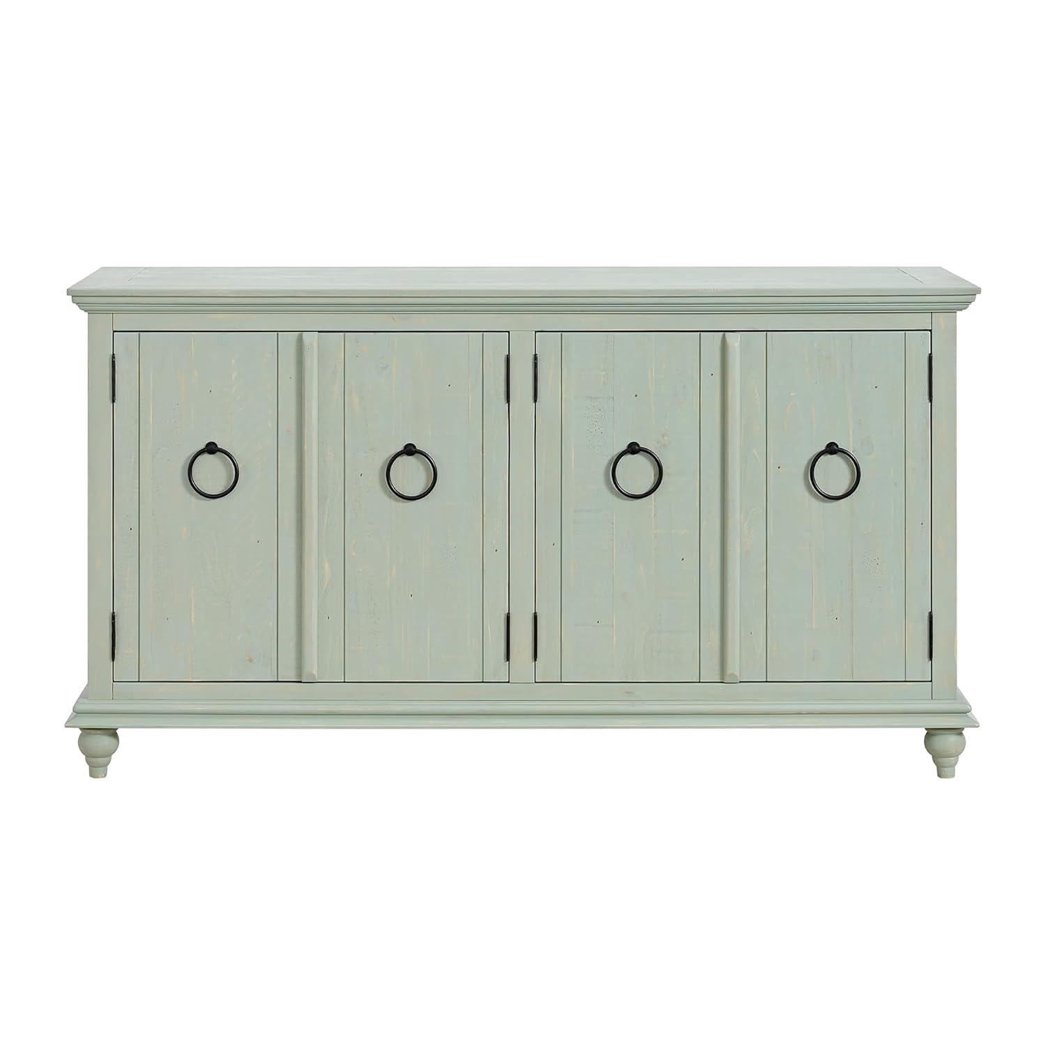 Martin Svensson Home Garden District Rustic Blue Solid Wood 65" TV Stand