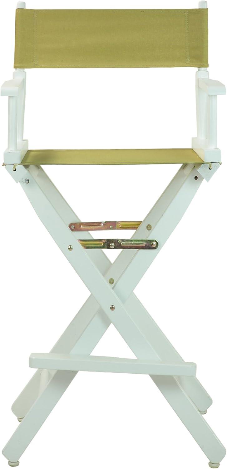 "30" Director's Chair White Frame-Olive Canvas"