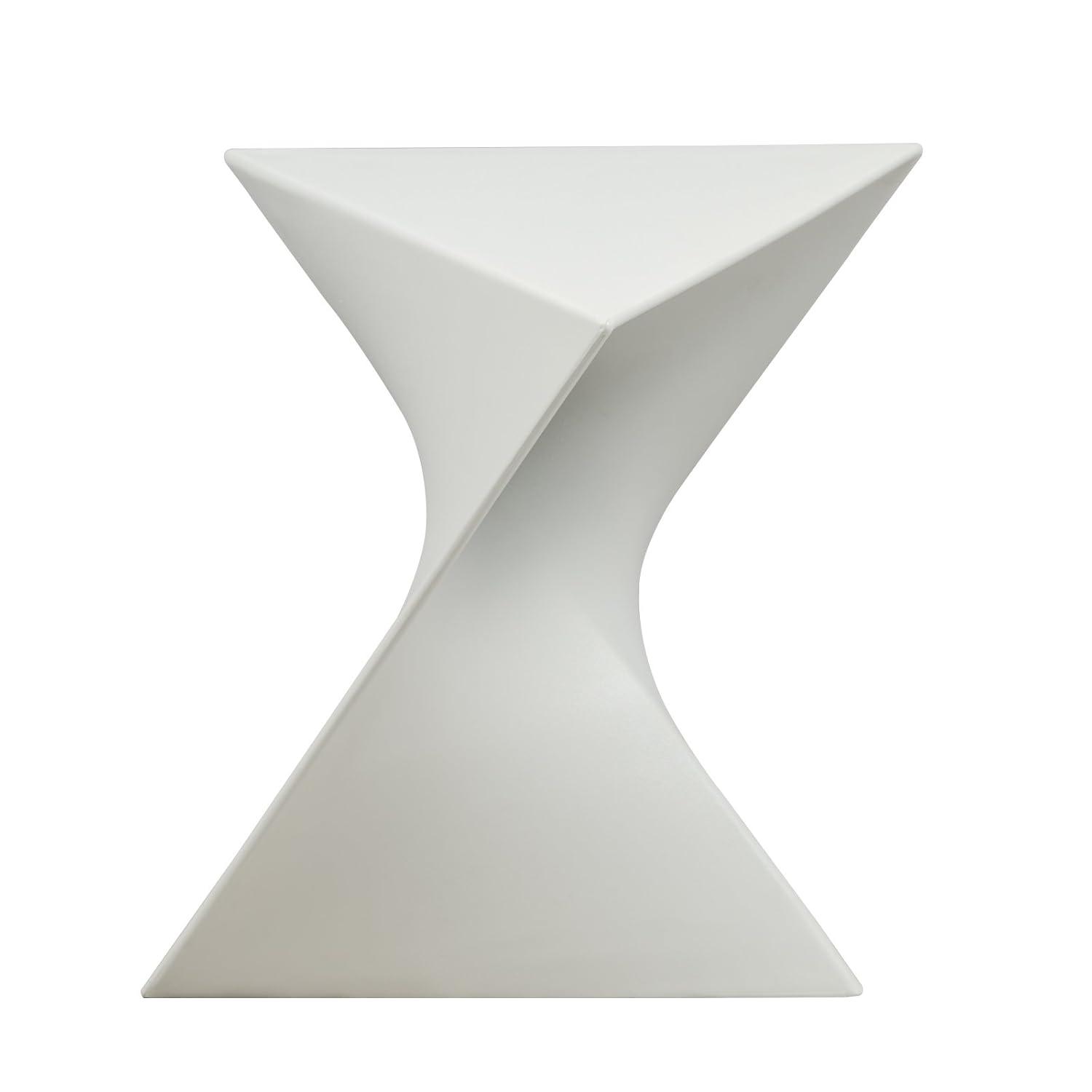 LeisureMod Danbury Modern Vanity Side Table, White