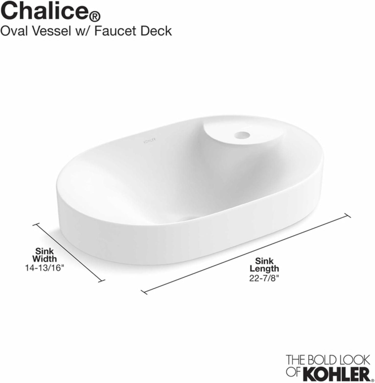 Chalice 22-3/4 " Oval Vessel Bathroom Sink