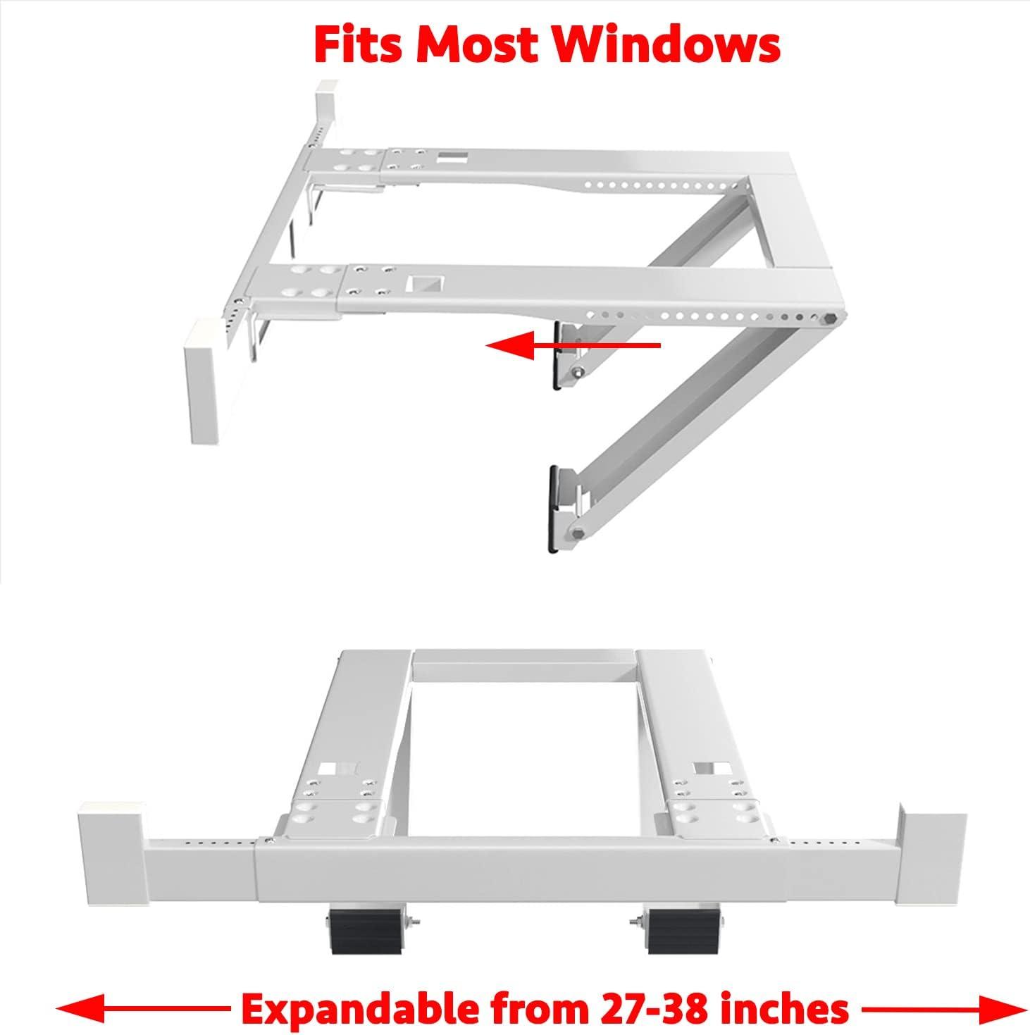 ALPINE HARDWARE Drill-Less Universal Window Air Conditioner Bracket - Window AC Support - Supports Air Conditioners Well Over 200 lbs.