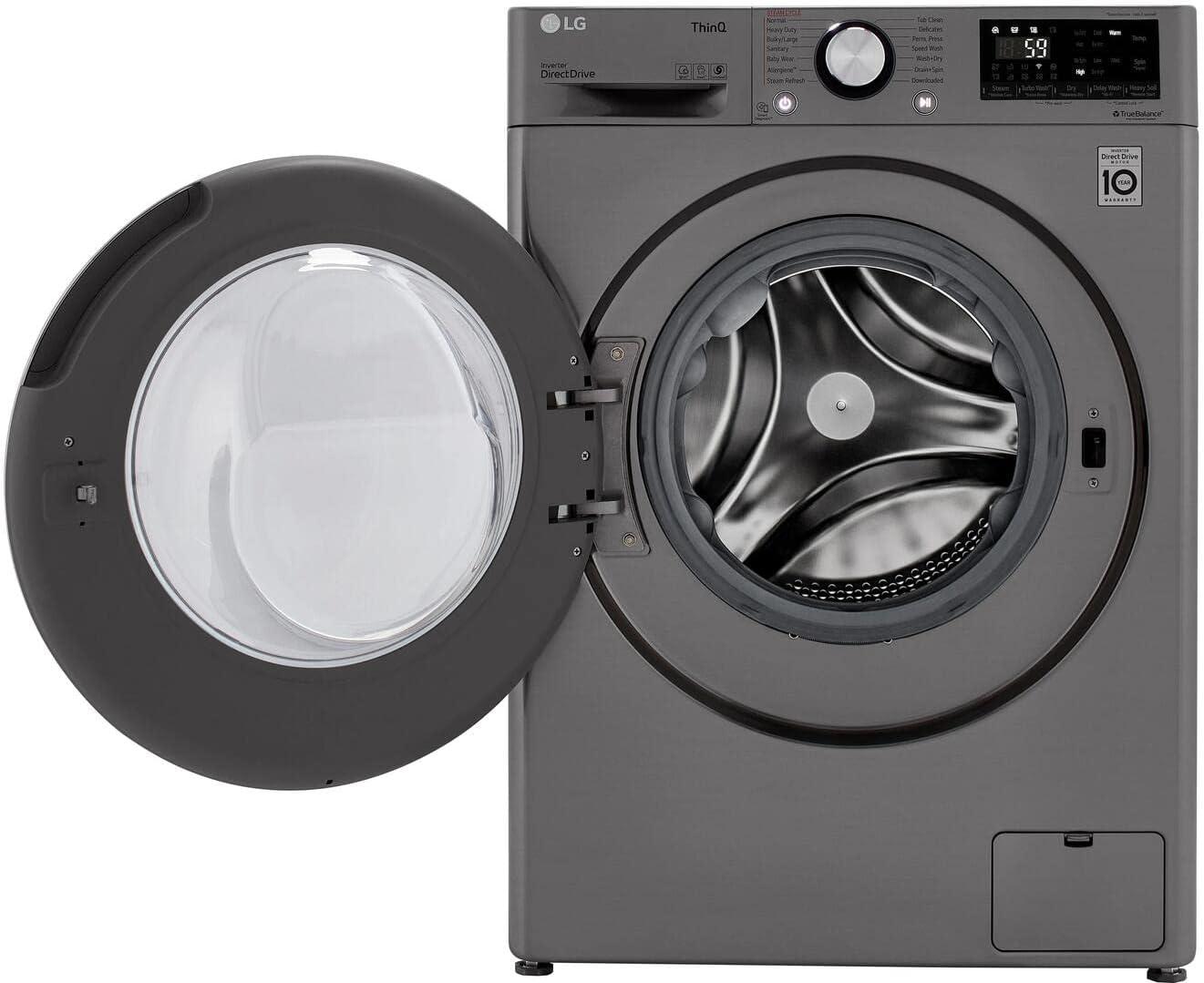 LG LG Smart Wi-Fi Enabled Compact Front Load All-In-One Washer/Dryer Combo with Built-In Intelligence, 2.4 cu. ft. WM3555HVA