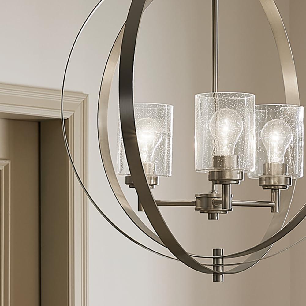 3 - Light Shaded Globe Chandelier