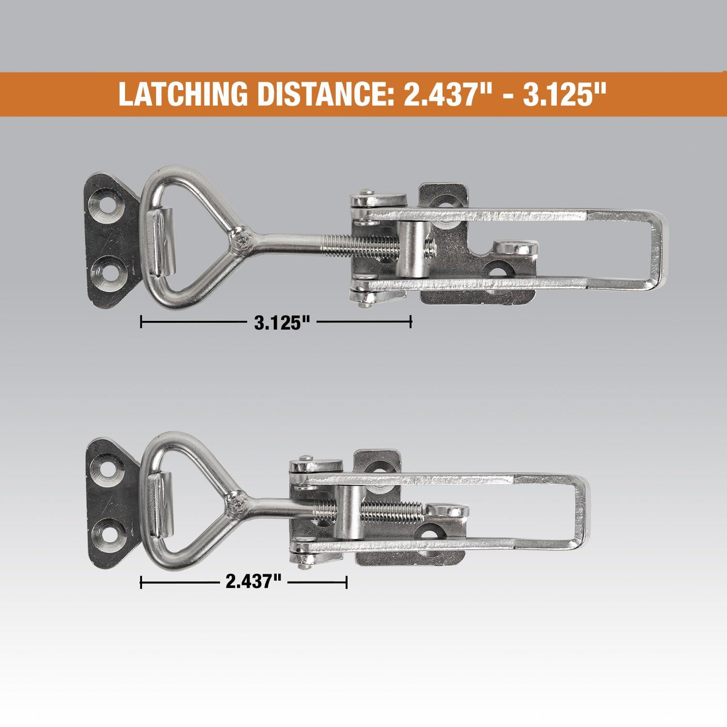 Buyers Products Draw Latch,Silver,1 in H 3049352