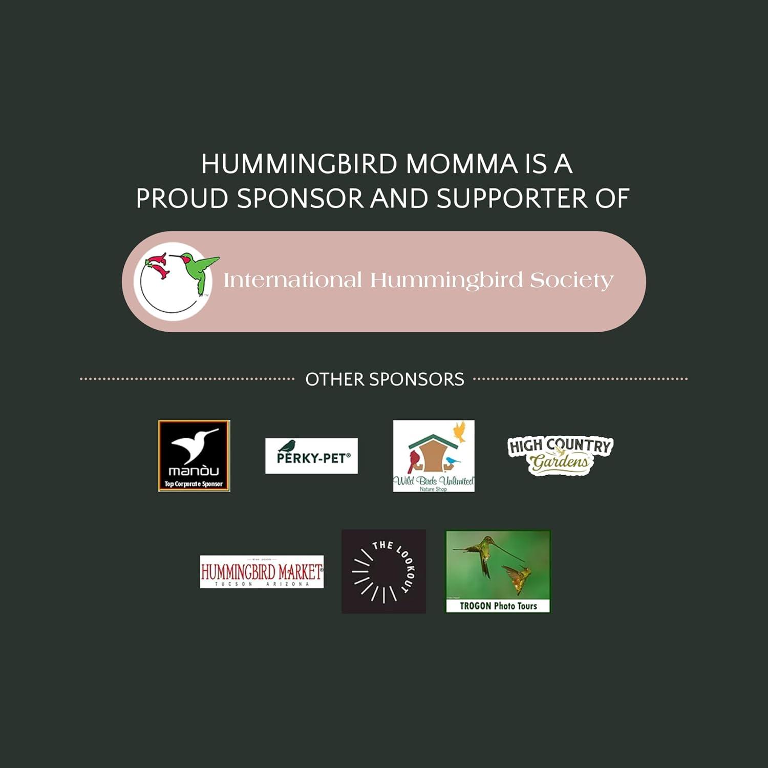 Hummingbird Momma 3-Piece Inverted Hummingbird Feeder Kit with 2 - 8oz Nectar Pouches, Red, 16 fl oz Capacity (2 Pack)