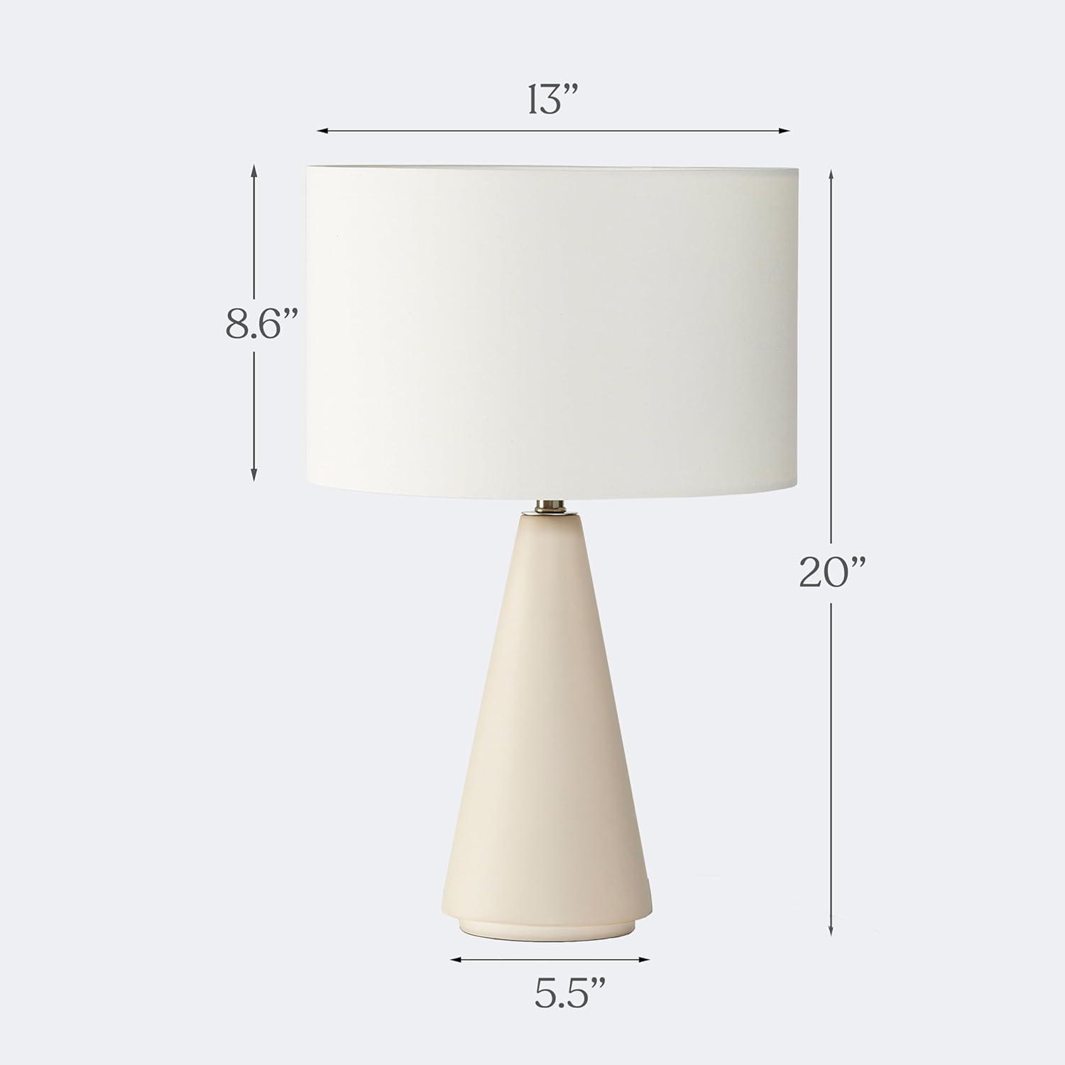 Brightech Nathaniel Cement Modern Contemporary (Includes LED Light Bulb) Standard Table Lamp Beige/Cream