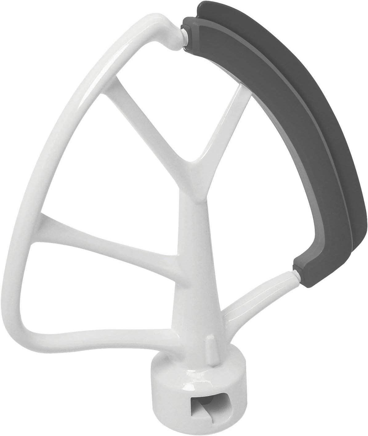 KITCHPOWER 4.5-5 Quart Flex Edge Beater for KitchenAid Tilt-Head Stand Mixers White