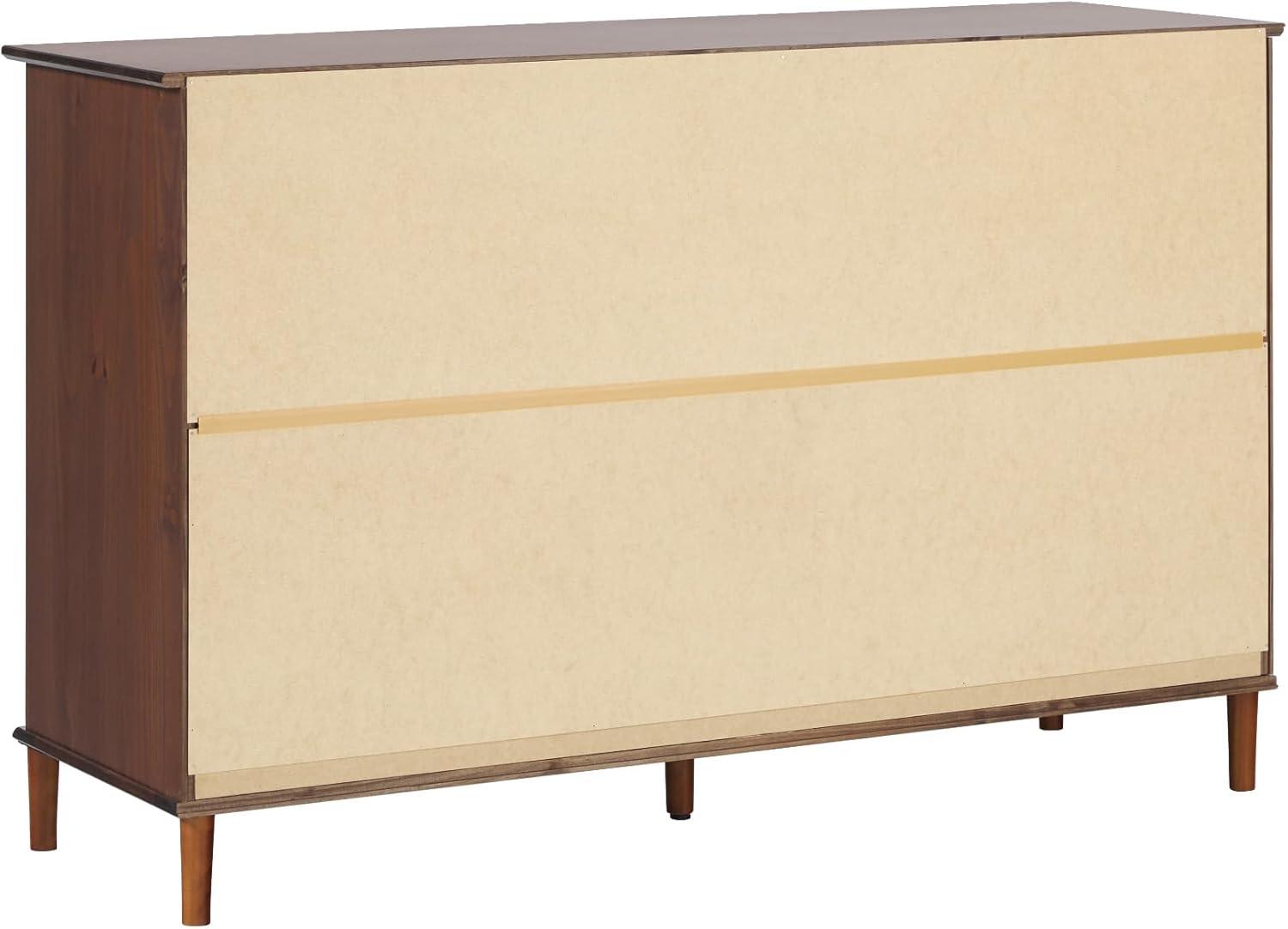 Walker Edison Classic Mid-Century Modern 6-Drawer Solid Wood Dresser, Walnut