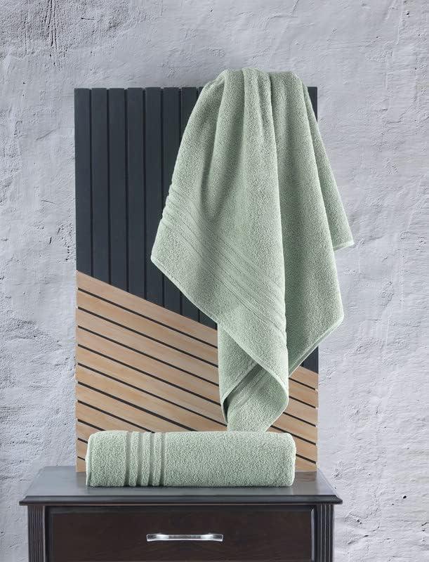 Jumbo Large Bath Sheets Towels 2 Pack Soft and Absorbent, 100% Cotton Towels (Sea Salt, Bath Sheet)