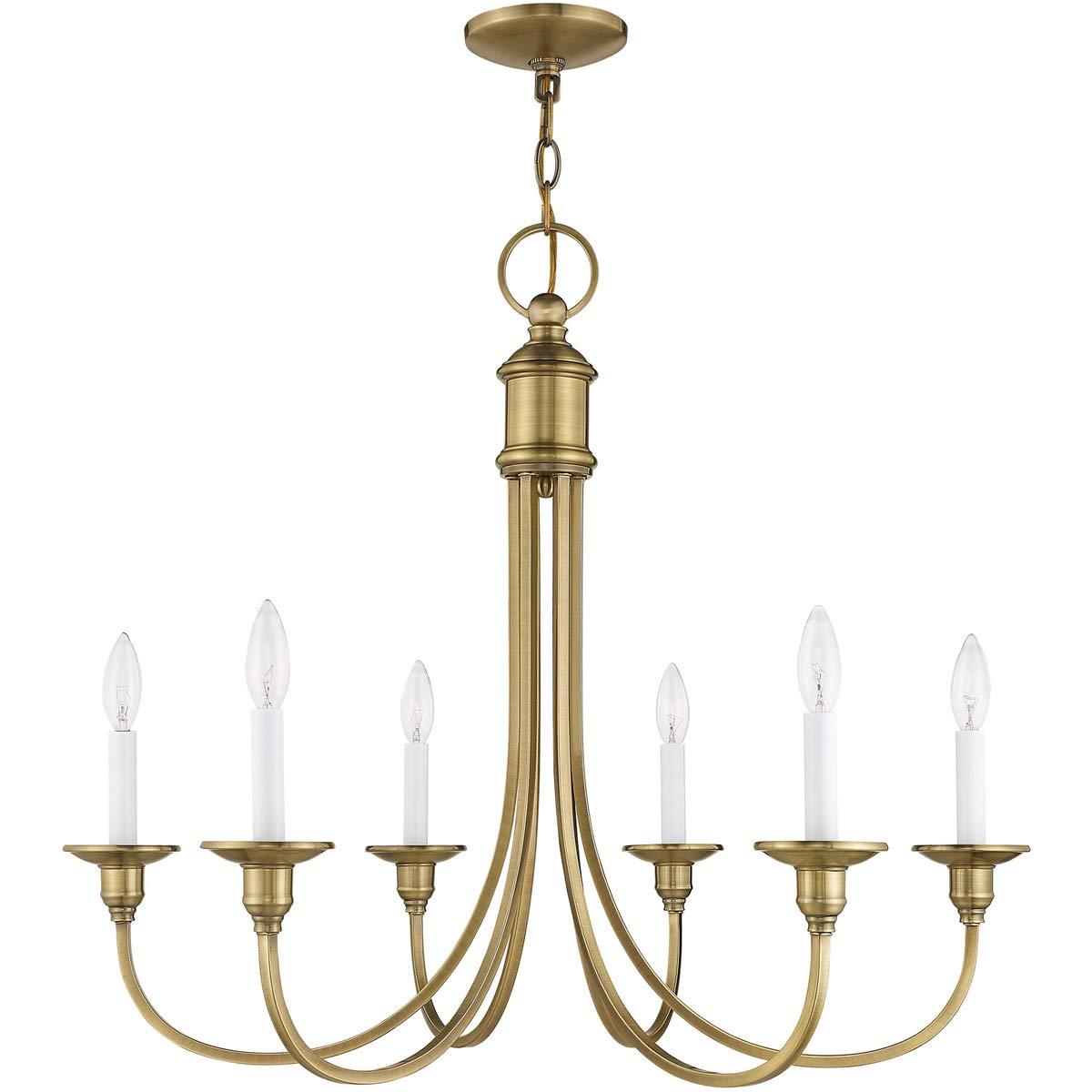 Livex Lighting Cranford 6 - Light Chandelier in  Antique Brass