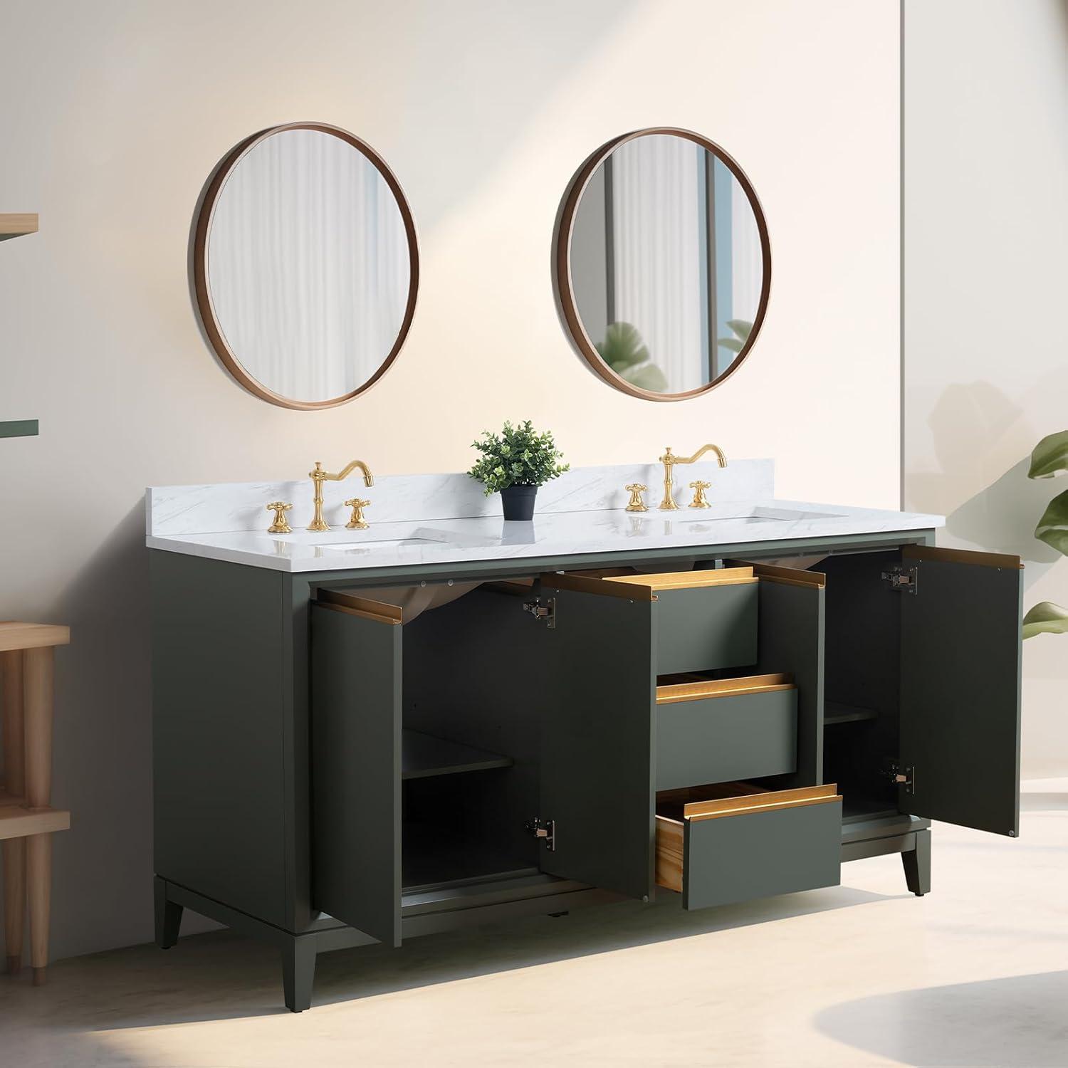 72 Double Bathroom Vanity with Top