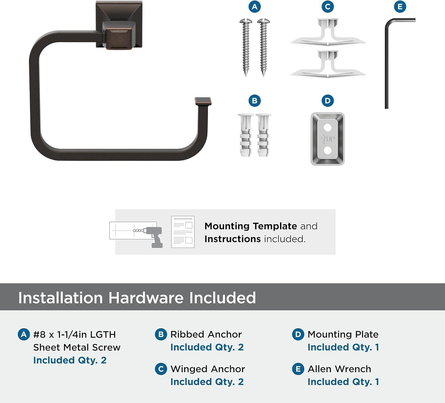 Amerock Mulholland Oil-Rubbed Bronze Open Towel Ring