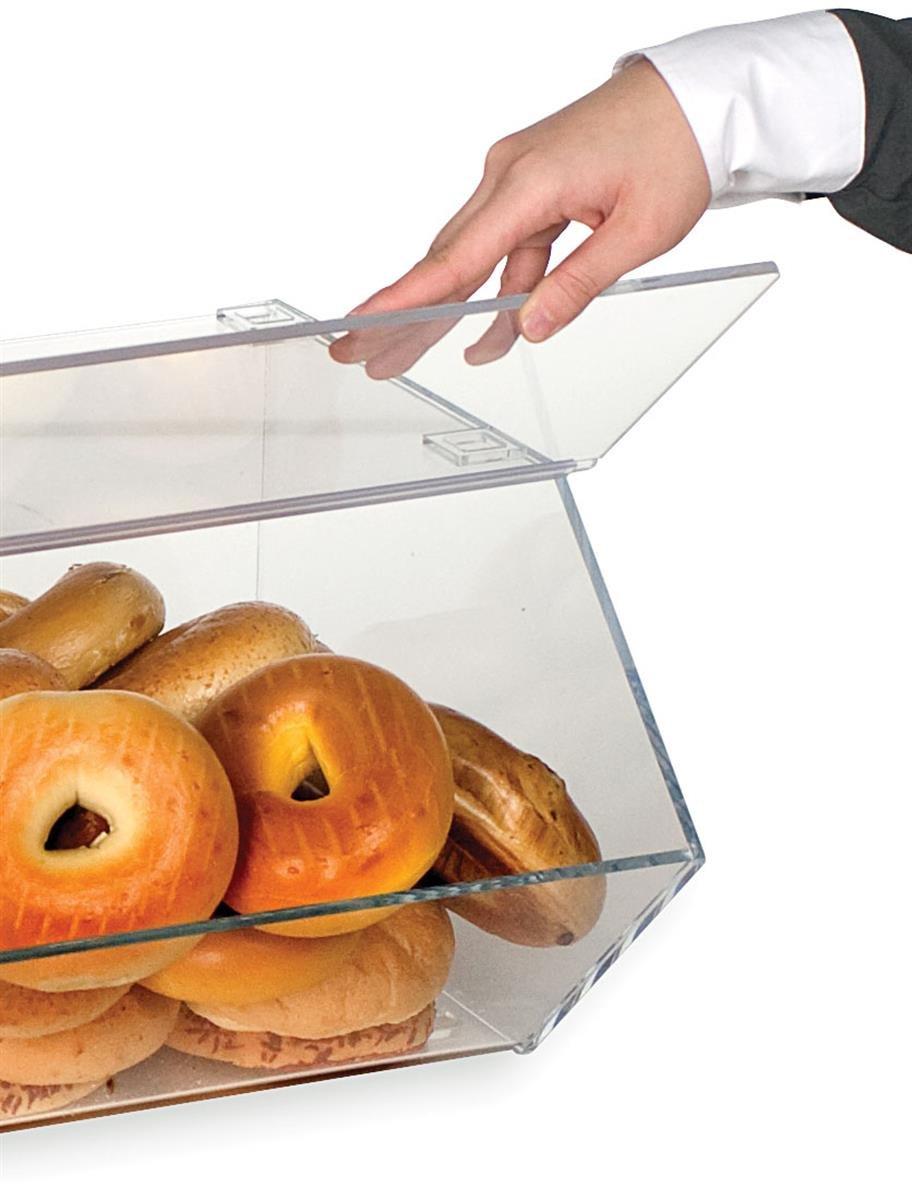 Clear Acrylic Stackable Bakery Display Case with Hinged Slanted Door