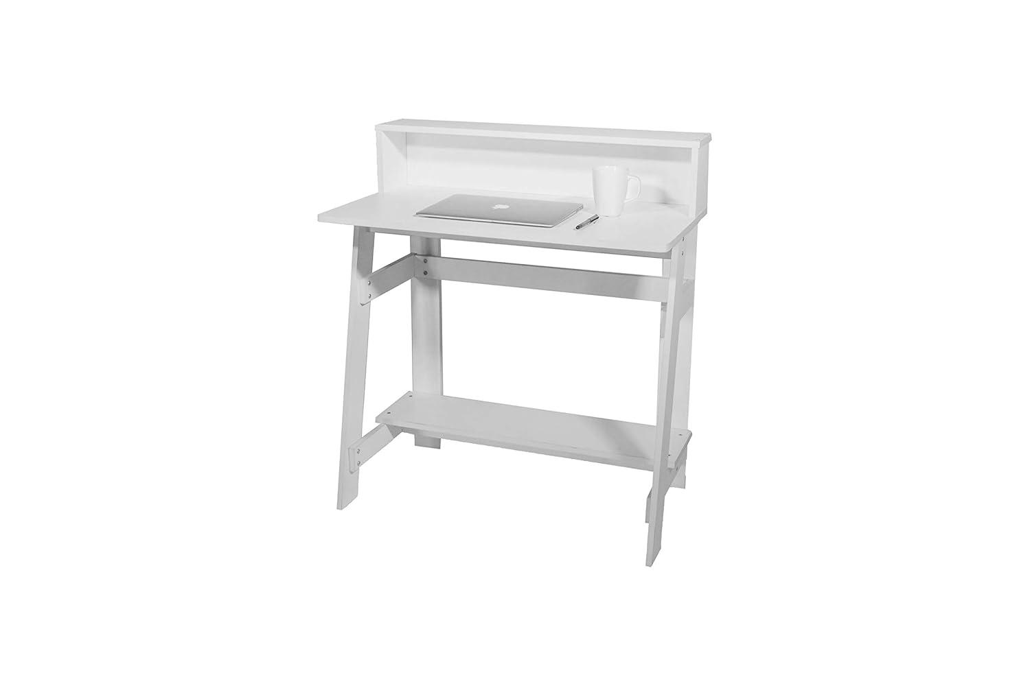 Lennox Computer Desk with Hutch, White