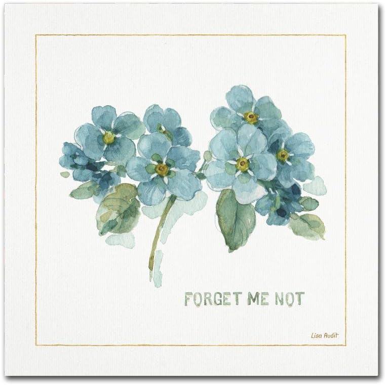 Trademark Fine Art "My Greenhouse Forget Me Not" Canvas Art by Lisa Audit