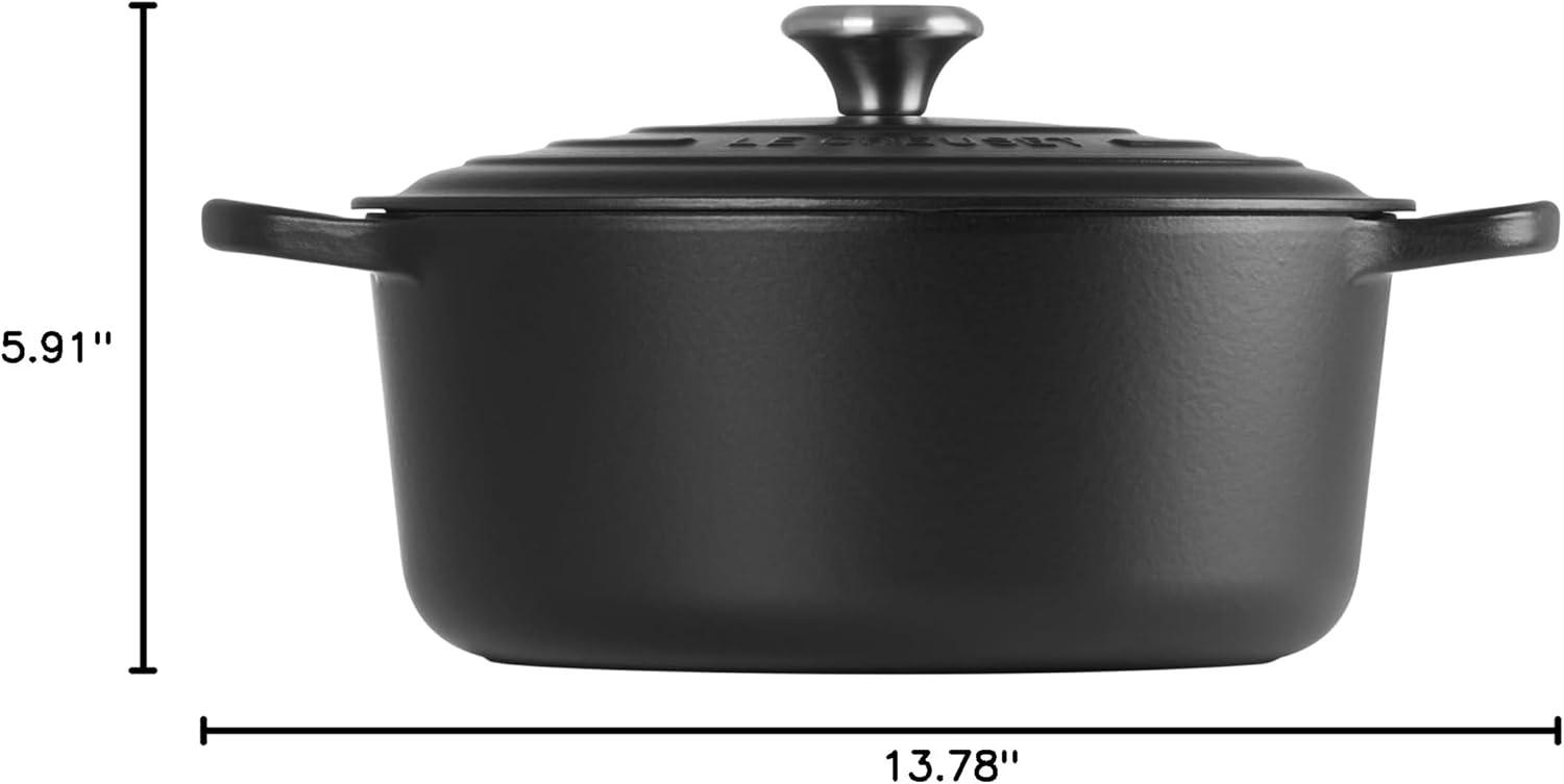 Le Creuset ® Signature 7.25-Qt. Licorice Black Enameled Cast Iron Dutch Oven
