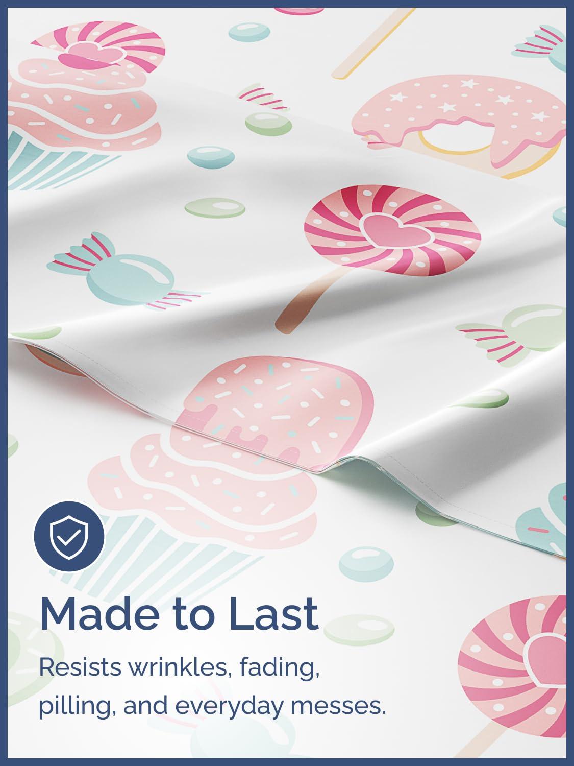 CGK Linens 4 Piece Kids Microfiber Sheet Set - Wrinkle Free - Cute, Cozy, Soft