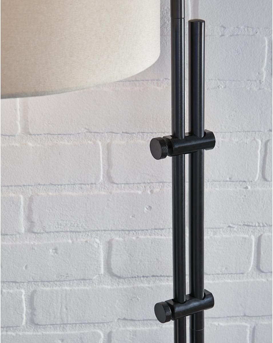 Baronvale 60" Contemporary Black Metal Adjustable Floor Lamp