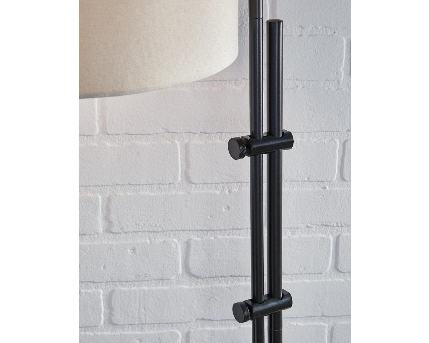 Baronvale Metal Floor Lamp Brass - Signature Design by Ashley: Adjustable Arm, UL Listed, 100W, Modern Style