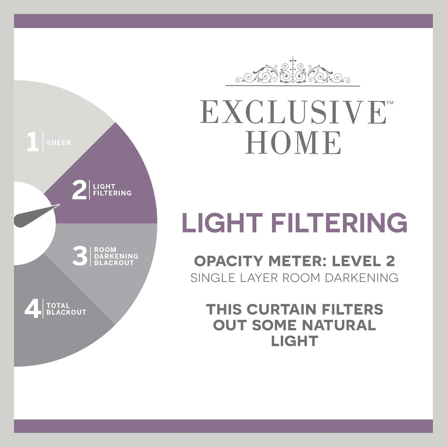 Set of 2 (84"x54") Velvet Back Tab Light Filtering Window Curtain Panels Teal - Exclusive Home: Polyester, Plain Weave