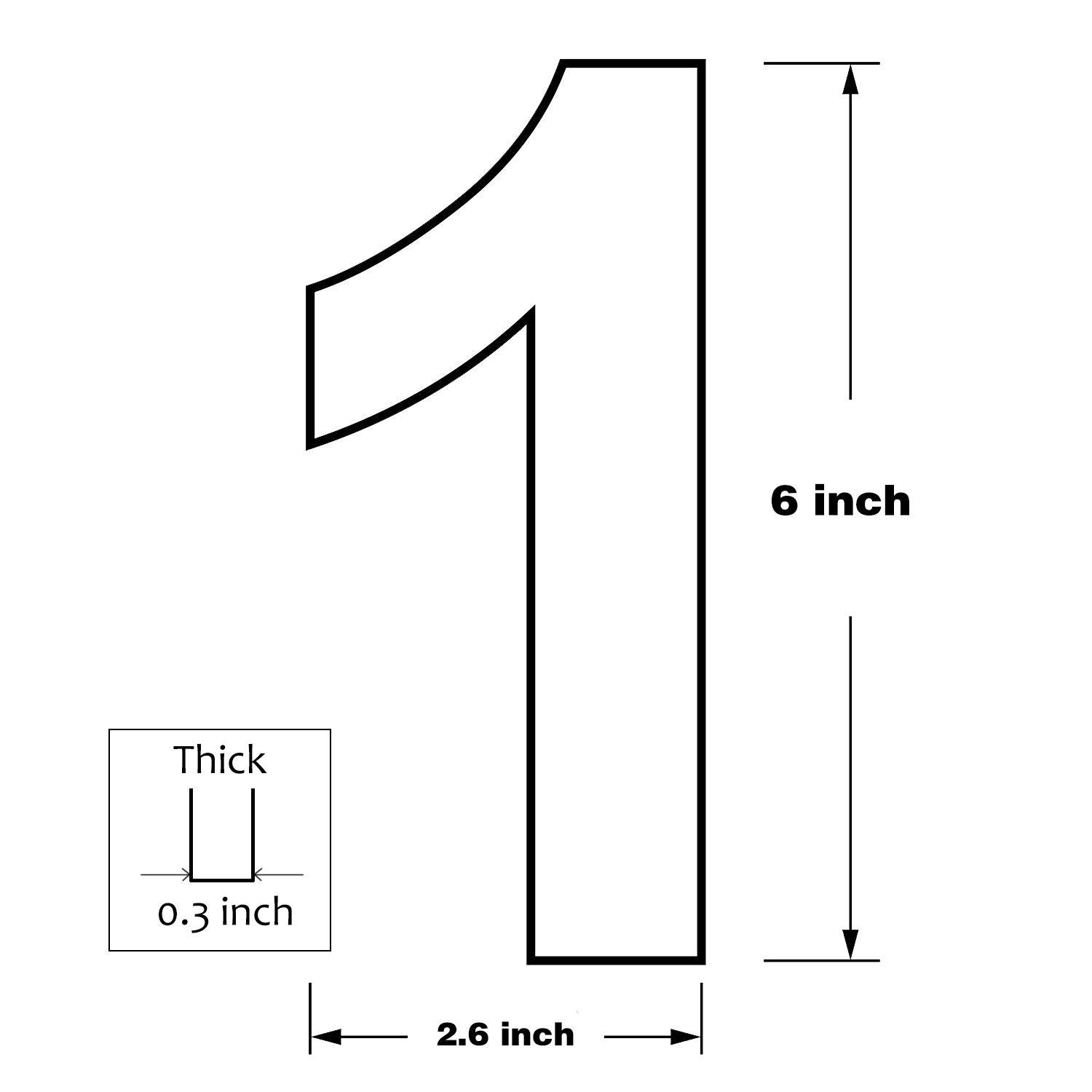 ModernStainlessHardware 6'' H Stainless Steel House Number