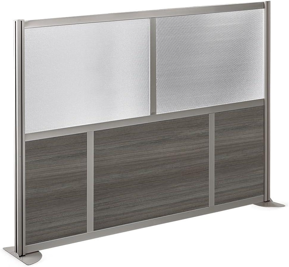 Gray Aluminum and Polycarbonate Floor Standing Room Divider