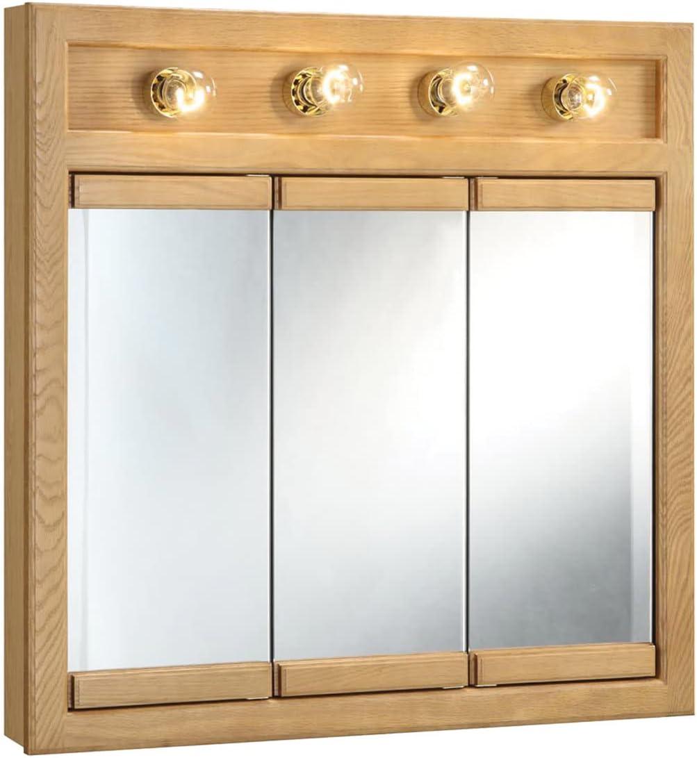 Design House Wall Mount Richland 30" Bathroom Cabinet, Nutmeg Oak