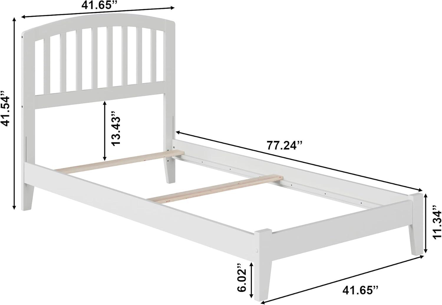Richmond Twin Traditional Bed in White
