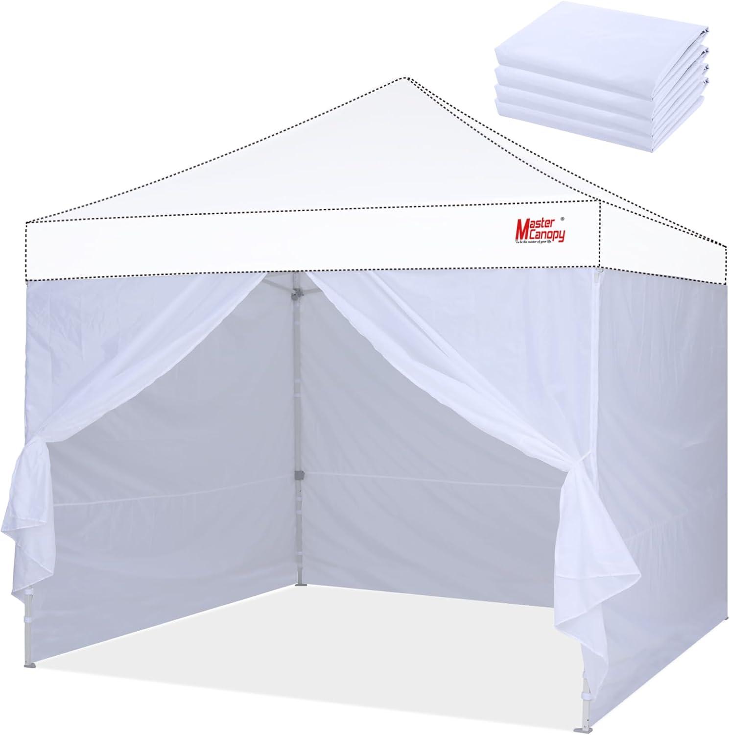 White 10x10 Pop-Up Canopy Sidewall Kit with Door