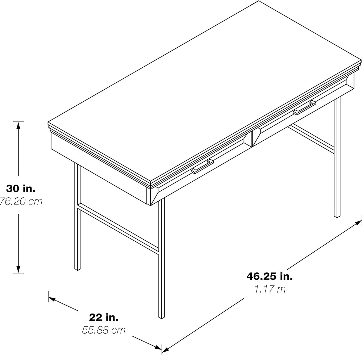 Jefferson Engineered Wood Writing Desk with Lockdowel in Espresso Finish